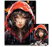 Jigsaw Puzzles 1000 Pieces for Adults Anime Girl Hoodie Puzzles for Adults for Birthdays And Holidays 1000 PCS(38x26cm)