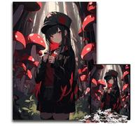 Jigsaw Puzzles 1000 Pieces for Adults Anime Mushroom Girl Jigsaw Puzzles for Adults Perfect for Family Fun on Holidays 1000 PCS(75x50cm)