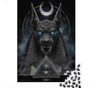 Jigsaw Puzzles 1000 Pieces for Adults Anubis Egyptian God Art Print Adult Puzzles Relaxing Games Difficult Hard Deal As Gifts for The Whole Family 38x26cm/1000pcs