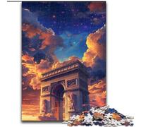 Jigsaw Puzzles 1000 Pieces for Adults Arc De Triomphe Jigsaw Puzzle Made of cardboard,Educational Activity for Cognitive Skills Cognitive Skill Improvement 1000pcs(26x38cm)