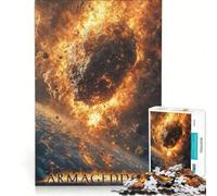 Jigsaw Puzzles 1000 Pieces for Adults Armageddon Asteroid Impact, Educational Toy, Tough Challenge, Artists Collection, Fine Art 38x26cm