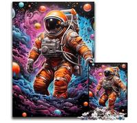 Jigsaw Puzzles 1000 Pieces for Adults Art Astronaut Puzzles for Adults Challenging Brain Teaser for Teenagers, Family Fun Interactive Game 26X38CM/10.23x14.96inch