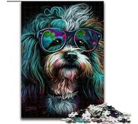 Jigsaw Puzzles 1000 Pieces for Adults Art Colourful Dogs 1000Pc Adults Jigsaw Puzzle Relaxing Entertainment, Home Decor (Size 26x38cm)