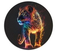 Jigsaw Puzzles 1000 Pieces for Adults Art Colourful Lions 1000 Piece Jigsaw Family Interactive Game,DIY Home Decor Brain Challenge Gift 67.5x67.5 cm