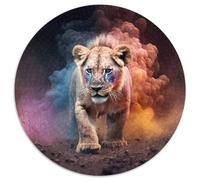Jigsaw Puzzles 1000 Pieces for Adults Art Colourful Lions Jigsaw Puzzles Brain Teaser Game,Interactive Family Game,Suitable for Ages 14+ 67.5x67.5 cm