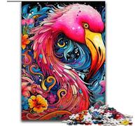 Jigsaw Puzzles 1000 Pieces for Adults Art Psychedelic Flamingo Puzzle Educational Brain Teaser, Artistic Home & Office Decor, 14+ Age (size : 50x75cm)