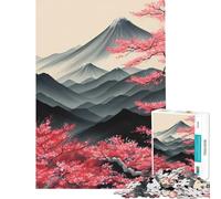 Jigsaw Puzzles 1000 Pieces for Adults Asian Wash Ink Landscape Toys Educational Games Practical Game Learning Educational Gifts Ideas (Size 38x52cm)