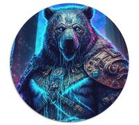 Jigsaw Puzzles 1000 Pieces for Adults Astral Bear Warriors Round Puzzles 1000 Pieces for Adults for Teenagers & Teens, Ideal Birthday 67.5x67.5cm