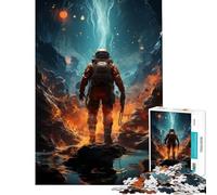 Jigsaw Puzzles 1000 Pieces for Adults Astronaut Acrylic Toys Educational Games Practical Game Learning Educational Gifts Ideas (Size 38x26cm)