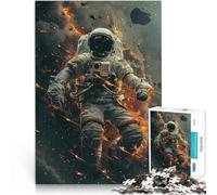 Jigsaw Puzzles 1000 Pieces for Adults Astronaut Cosmic Wasteland Denkspiel mit vollständig ineinander greifenden, zufällig geformten Teilen75x50cm