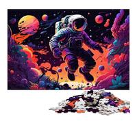 Jigsaw Puzzles 1000 Pieces for Adults Astronaut Exploration Puzzles for Adults Intricate Design for Teenagers, DIY Decor, And Brain-Boosting Fun 26X38CM/10.23x14.96inch
