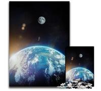 Jigsaw Puzzles 1000 Pieces for Adults Astronaut Flying to Moon Paper Puzzles Challenging Brain Teaser Family Activity Home Decor 1000 PCS(38x26cm)