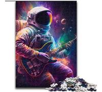 Jigsaw Puzzles 1000 Pieces for Adults Astronaut Playing Guitar 1000 Pieces Puzzles for Adults for Family Fun Perfect for Holidays, Interactive Game Nights (Size 26x38cm)