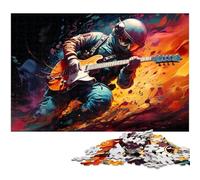Jigsaw Puzzles 1000 Pieces for Adults Astronaut Playing Guitar Challenging Difficult Puzzle A Work of Art for Teens Age 14 Years Up 1000 PCS(38x26cm)