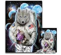 Jigsaw Puzzles 1000 Pieces for Adults Astronaut Polar Wolf Space Wooden Puzzles Challenging Brain Teaser Family Activity Home Decor 1000 PCS(75x50cm)