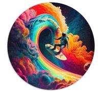 Jigsaw Puzzles 1000 Pieces for Adults Astronaut Surfing Difficult Puzzles for Adults Perfect Home Or Office Decor,Ideal (Size 67.5x67.5cm)