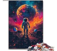 Jigsaw Puzzles 1000 Pieces for Adults Astronauts Under An Alien Planet Jigsaw Puzzles for Adults Family Game Night, Home Decor & Brain Training Gift (Szie 50x75cm)