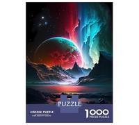 Jigsaw Puzzles 1000 Pieces for Adults Aurora Stream Planet Puzzle for Adults Hands-on Game Improve Memory Deal As Gifts for The Whole Family 38x26cm/1000pcs