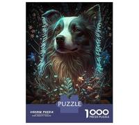 Jigsaw Puzzles 1000 Pieces for Adults Australian Shepherd Dog Puzzles for Adults Fun Games Improve Memory Deal As Gifts for The Whole Family 52x38cm/1000pcs