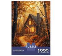 Jigsaw Puzzles 1000 Pieces for Adults Autumn Cottage Puzzle for Adults Hands-on Game Improve Memory Deal As Gifts for The Whole Family 52x38cm/1000pcs