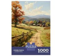 Jigsaw Puzzles 1000 Pieces for Adults Autumn Farmhouse Scene Jigsaws for Adults Fun Games A Work of Art Deal As Gifts for The Whole Family 52x38cm/1000pcs
