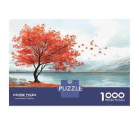 Jigsaw Puzzles 1000 Pieces for Adults Autumn Leaves Falling Jigsaw Puzzle Relax Games Precision Cutting Unique Birthday And Gifts 38x26cm/1000pcs