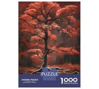 Jigsaw Puzzles 1000 Pieces for Adults Autumn Red Maple Forest Jigsaws for Adults Fun Games A Work of Art Deal As Gifts for The Whole Family 52x38cm/1000pcs