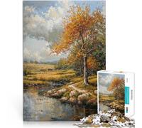 Jigsaw Puzzles 1000 Pieces for Adults Autumn Reflection Made of wood,Suitable for ages 14 and up educational learning Fun activities at home, birthday gifts, travel gifts,。size:50x75cm