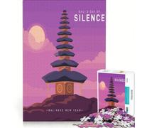 Jigsaw Puzzles 1000 Pieces for Adults Bali's Day of Silence Illustration, DIY Toys, Fun Activities at Home, Deal As Gifts for The Whole Family 38x26cm