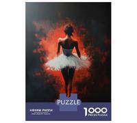 Jigsaw Puzzles 1000 Pieces for Adults Ballet Dancer in Red Ballet Passion in Shadows Puzzle for Adults Hands-on Game Improve Memory Deal As Gifts for The Whole Family 52x38cm/1000pcs