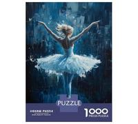 Jigsaw Puzzles 1000 Pieces for Adults Ballet Dancer Wall Art Ballet Dancer in Blue Jigsaws for Adults Fun Games A Work of Art Deal As Gifts for The Whole Family 38x26cm/1000pcs