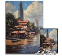 Jigsaw Puzzles 1000 Pieces for Adults Bangkok Thailand in Oil Challenging Puzzles Educational Brain Teaser Artistic Home & Office Decor + Age 1000 PCS(38x26cm)