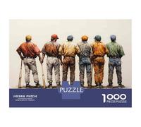Jigsaw Puzzles 1000 Pieces for Adults Baseball Team Painting Artwork Puzzles for Adults Fun Games Improve Memory Deal As Gifts for The Whole Family 52x38cm/1000pcs
