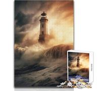 Jigsaw Puzzles 1000 Pieces for Adults Beacon in The Tempest Soothing Relaxing Leisure Time Accurate Interlock Precision Toy Size 50x75cm