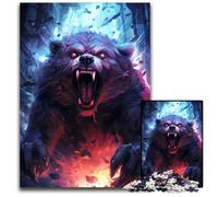 Jigsaw Puzzles 1000 Pieces for Adults Bear Attack Wooden Puzzles Challenging Brain Teaser Family Activity Home Decor 1000 PCS(75x50cm)