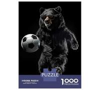 Jigsaw Puzzles 1000 Pieces for Adults Bear Soccer Ball Adult Jigsaw Relax Games Difficult Challenge Help The Brain Exercise 70x50cm/1000pcs