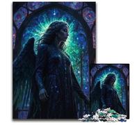 Jigsaw Puzzles 1000 Pieces for Adults Beautiful Dark Death Angel Wooden Jigsaw Perfect for Christmas Halloween Easter New Year 1000 PCS(75x50cm)
