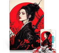 Jigsaw Puzzles 1000 Pieces for Adults Beautiful Samurai Geisha Hand speed competition is ideal as a gift for the whole family 50x70cm