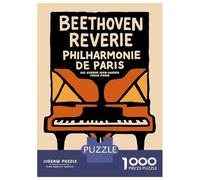 Jigsaw Puzzles 1000 Pieces for Adults Beethoven Reverie Philharmonie De Paris Jigsaw Puzzle Anti-Stress Toys Home Decoration Help The Brain Exercise 52x38cm/1000pcs