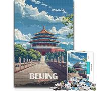 Jigsaw Puzzles 1000 Pieces for Adults Beijing Temple Bridge Toy Intellectual Game Birthday Present Secret Santa Gifts (size 50x75cm)