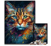 Jigsaw Puzzles 1000 Pieces for Adults Bengal Cat Supernaturalism Challenging Puzzles for Teenagers Teens Ideal Birthday 1000 PCS(75x50cm)