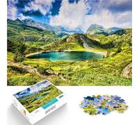 Jigsaw Puzzles 1000 Pieces for Adults Bergamo Alps Italy Nature Made of cardboard Suitable for ages 14 and up Home Educational Games DIY Toys Great gifts and toys。size：26x38cm/10.24x14.96inch