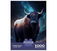 Jigsaw Puzzles 1000 Pieces for Adults Bison Space Jigsaws for Adults Fun Games Stress Reliever Help The Brain Exercise 70x50cm/1000pcs