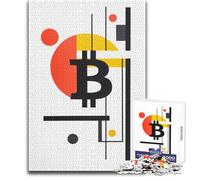 Jigsaw Puzzles 1000 Pieces for Adults Bitcoin Crypto Blockchain Enjoy Gentle Leisure Relaxation Stable Fit Accurate Cutting Toy Size 50x75cm