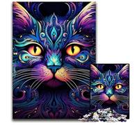 Jigsaw Puzzles 1000 Pieces for Adults Black Cat cardboard Jigsaw Puzzles Brain Challenge Game for Teenagers & Family Interaction 26X38CM/10.23x14.96inch