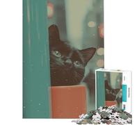 Jigsaw Puzzles 1000 Pieces for Adults Black Cat Dreaming Fun Activities at Home For Family Fun Impossible Game for And from 14 Years And over (38x52cm)