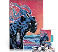 Jigsaw Puzzles 1000 Pieces for Adults Black Panther Ancestors Made of cardboard Suitable for ages 14 and up Educational Learning Toys Family Games Birthday present。size：26x38cm/10.24x14.96inch