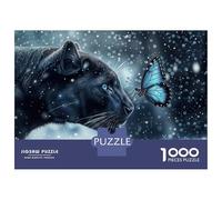 Jigsaw Puzzles 1000 Pieces for Adults Black Panther And Butterfly Jigsaw Puzzle DIY Toys But Fun And Humorous Deal As Gifts for The Whole Family 52x38cm/1000pcs