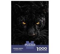 Jigsaw Puzzles 1000 Pieces for Adults Black Panther with Glowing Eyes Adult Puzzles Relaxing Games But Fun And Humorous for Birthday, Chrismas 38x26cm/1000pcs