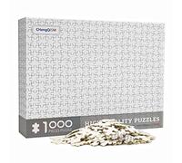 Jigsaw Puzzles 1000 Pieces for Adults Blank Jigsaw Puzzles Pure Blank White Puzzles Solid Color Hardest Puzzles Hell Difficulty Jigsaw Puzzle for Adult Teens Toy Gift